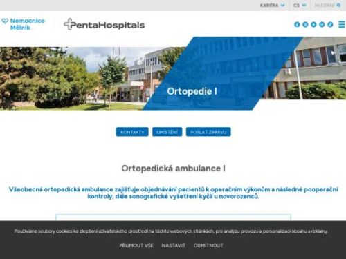 Ortopedická ambulance - Nemocnice Mělník