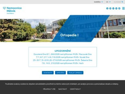 Ortopedická ambulance - Nemocnice Mělník