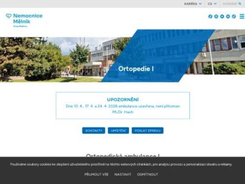 Ortopedická ambulance - Nemocnice Mělník