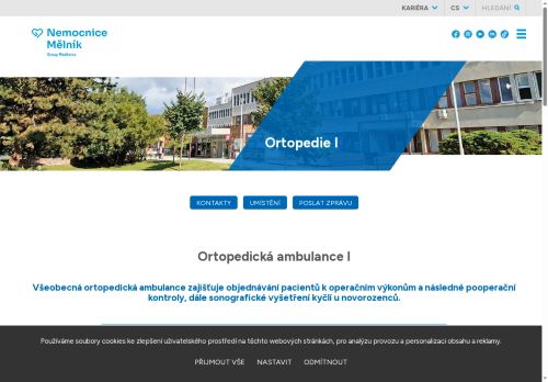 Zobrazit webové stránky Ortopedická ambulance - Nemocnice Mělník