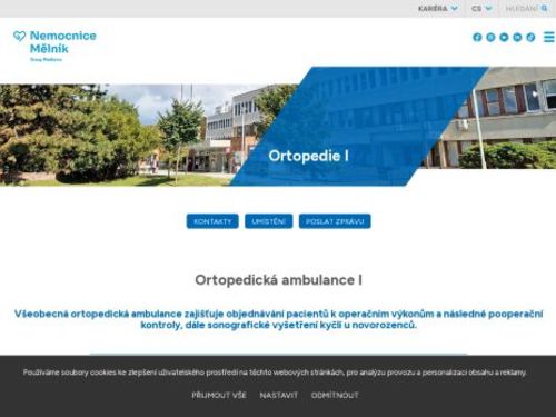 Ortopedická ambulance - Nemocnice Mělník