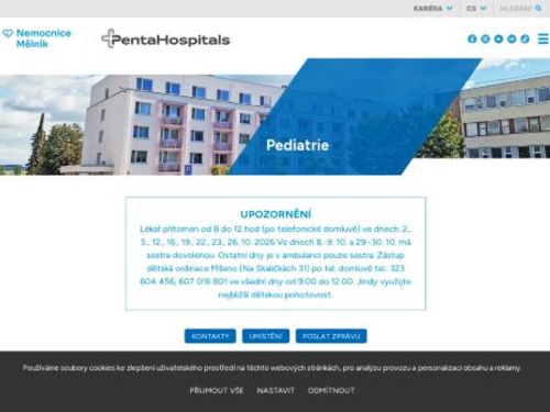 Praktický lékař pro děti a dorost Nemocnice Mělník - MUDr. Ivana Kobrlová
