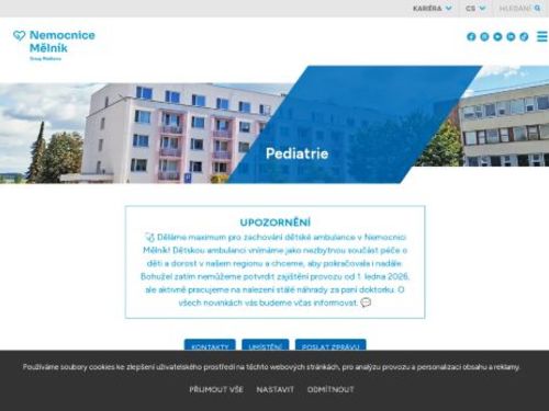 Praktický lékař pro děti a dorost Nemocnice Mělník - MUDr. Ivana Kobrlová