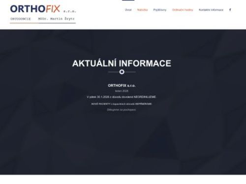 Ortodoncie ORTHOFIX - MUDr. Martin Šrytr
