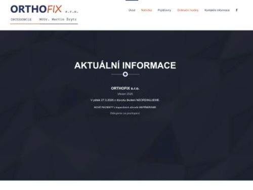 Ortodoncie ORTHOFIX - MUDr. Martin Šrytr