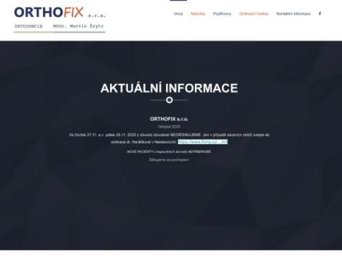 Ortodoncie ORTHOFIX - MUDr. Martin Šrytr
