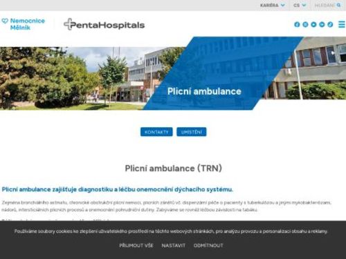 Plicní ambulance - Nemocnice Mělník