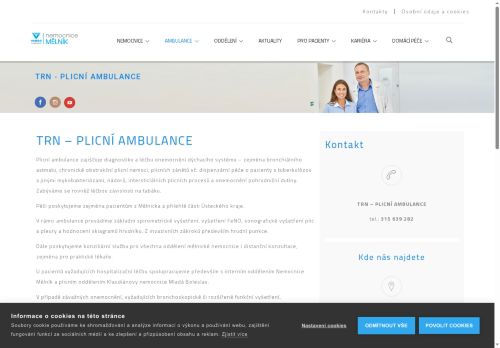 Zobrazit webové stránky Plicní ambulance - Nemocnice Mělník