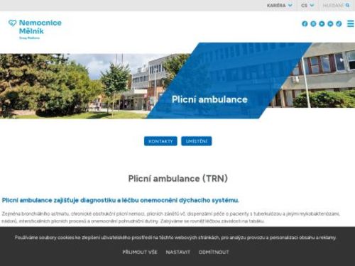 Plicní ambulance - Nemocnice Mělník