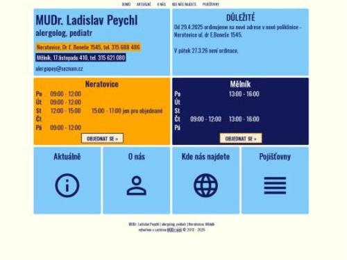 Alergologická a imunologická ambulance - MUDr. Ladislav Peychl