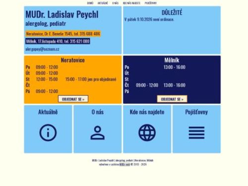 Alergologická a imunologická ambulance - MUDr. Ladislav Peychl