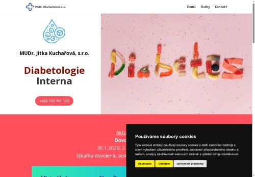 Zobrazit webové stránky Diabetologická a interní ambulance - MUDr. Jitka Kuchařová