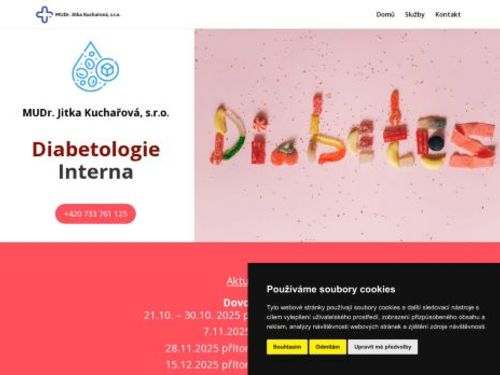 Diabetologická a interní ambulance - MUDr. Jitka Kuchařová