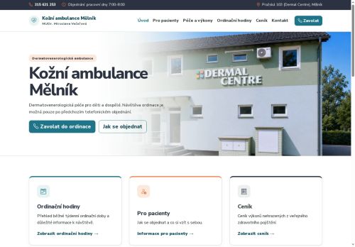 Zobrazit webové stránky Kožní ambulance - MUDr. Miroslava Večeřová