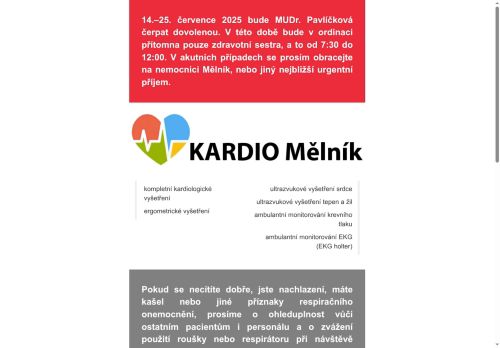 Zobrazit webové stránky Kardiologická ambulance KARDIO Mělník