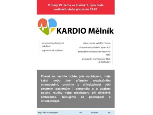 Kardiologická ambulance KARDIO Mělník