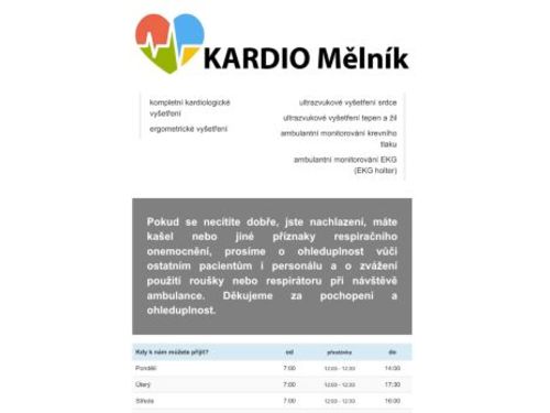 Kardiologická ambulance KARDIO Mělník