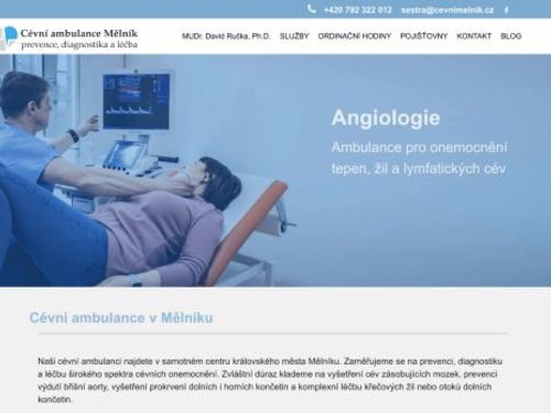 Cévní ambulance Mělník - MUDr. David Ručka, Ph.D.