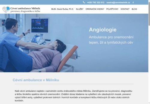 Zobrazit webové stránky Cévní ambulance Mělník - MUDr. David Ručka, Ph.D.