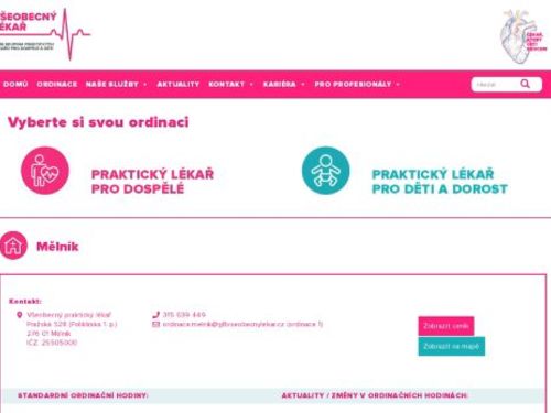 Praktický lékař pro dospělé Všeobecný lékař - ordinace 2 (Poliklinika Mělník)