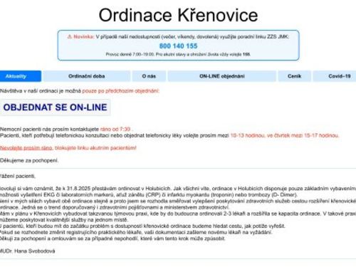 Praktický lékař - MUDr. Hana Svobodová