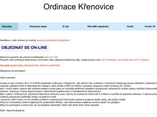 Praktický lékař - MUDr. Hana Svobodová