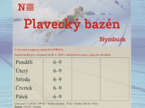 Plavecký bazén Nymburk