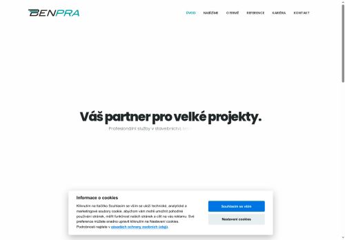 Webové stránky Benpra servis s.r.o., Hodonín