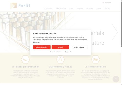 Webové stránky FORLIT, a.s., Rohatec