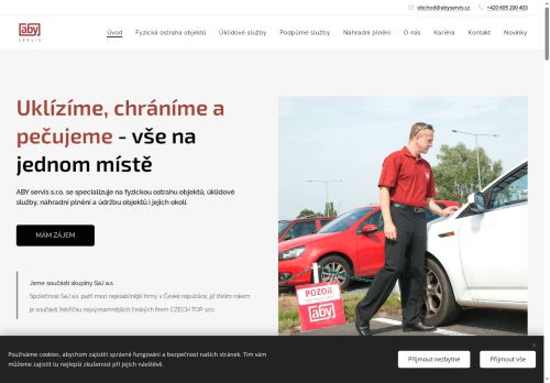 Webové stránky ABY servis, s.r.o., Nymburk