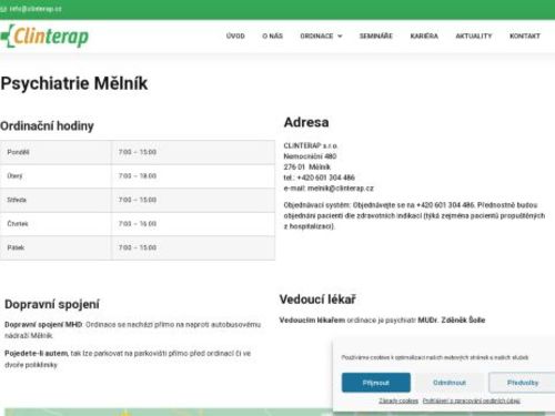 Ordinace psychiatrie CLINTERAP s.r.o.