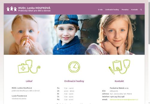 Zobrazit webové stránky Praktický lékař pro děti a dorost - MUDr. Lenka Houfková