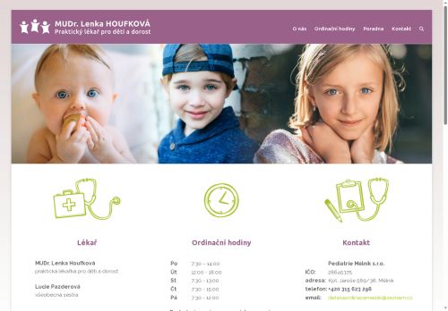 Zobrazit webové stránky Praktický lékař pro děti a dorost - MUDr. Lenka Houfková