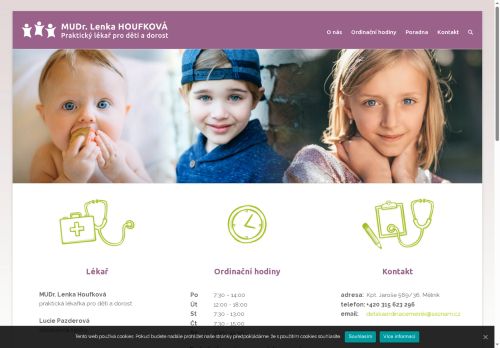 Zobrazit webové stránky Praktický lékař pro děti a dorost - MUDr. Lenka Houfková