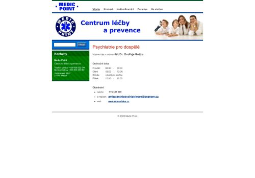 Zobrazit webové stránky Psychiatrická ambulance - MUDr. Ondřej Rotter
