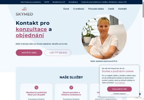 Zobrazit webové stránky Jaterní poradna a infekční ambulance Skymed- MUDr. Markéta Dyrhonová, Ph.D.