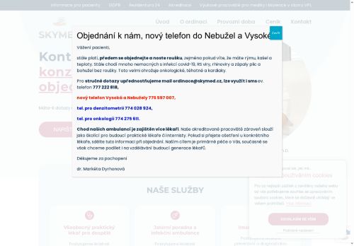 Zobrazit webové stránky Ambulance klinické onkologie Skymed - MUDr. Peter Papp