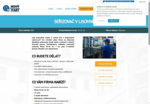 Webové stránky Nový start, personální agentura s.r.o., Jihlava
