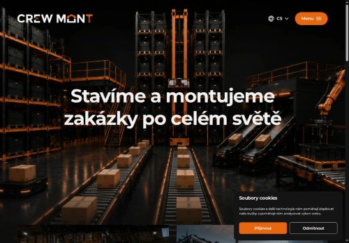 Webové stránky CREW-MONT s.r.o., Prostějov