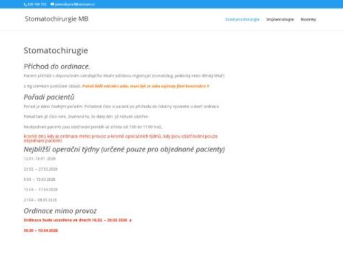 Stomatochirurgická ambulance - MUDr. Josef Janeček