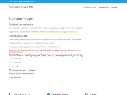 Stomatochirurgická ambulance - MUDr. Josef Janeček