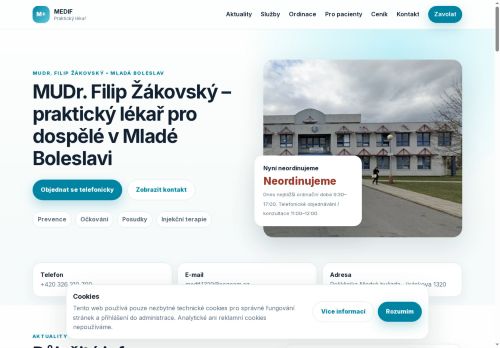 Zobrazit webové stránky Praktický lékař pro dospělé - MUDr. Filip Žákovský