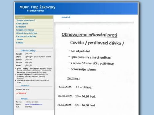 Praktický lékař pro dospělé - MUDr. Filip Žákovský