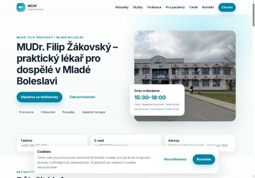 Zobrazit webové stránky Praktický lékař pro dospělé - MUDr. Filip Žákovský