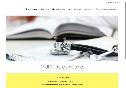 Zobrazit webové stránky Praktický lékař pro dospělé - MUDr. Jaroslav Ďurčovič