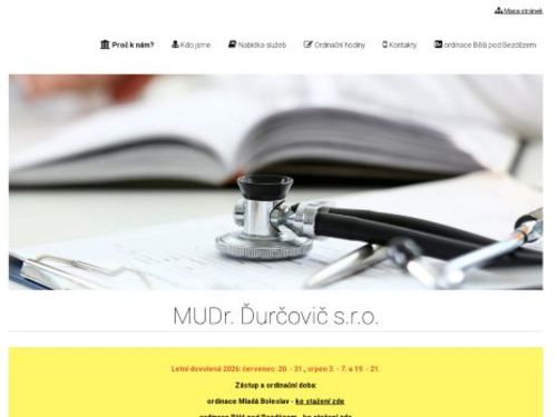 Praktický lékař pro dospělé - MUDr. Jaroslav Ďurčovič