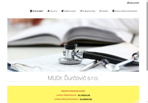 Zobrazit webové stránky Praktický lékař pro dospělé - MUDr. Jaroslav Ďurčovič