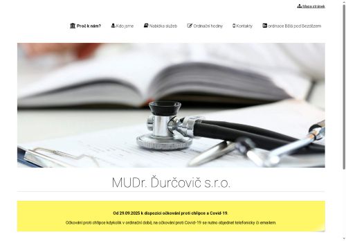 Zobrazit webové stránky Praktický lékař pro dospělé - MUDr. Jaroslav Ďurčovič
