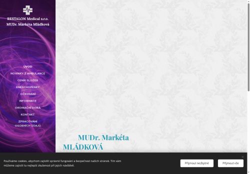 Zobrazit webové stránky Praktický lékař pro dospělé RESTALON Medical s.r.o. - MUDr. Markéta Mládková