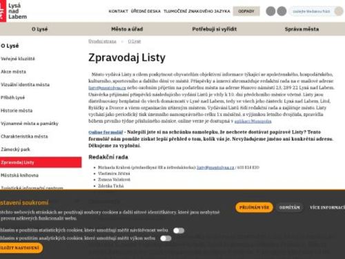 Zpravodaj Listy